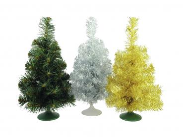 EUROPALMS Tischtannenbaum, gold, 45cm