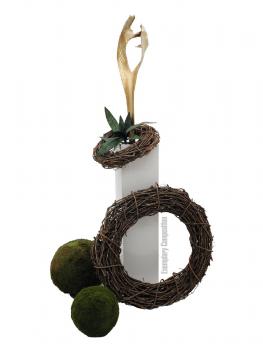 Preview: EUROPALMS Palmblattkopf, getrocknet, gold