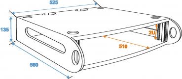 Preview: ROADINGER Rackeinsatz 2HE