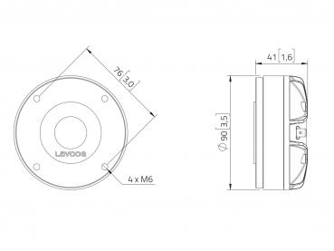 LAVOCE DF10.142LM 1" Kompressionstreiber, Ferrit