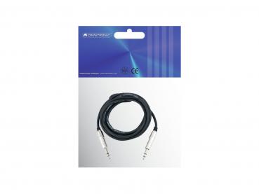 OMNITRONIC Klinkenkabel 6,3 stereo 3m sw ROAD