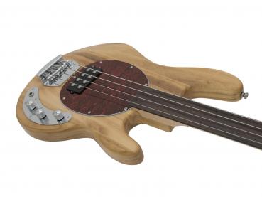 DIMAVERY MM-501 E-Bass, fretless, natur