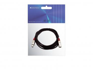 OMNITRONIC XLR Kabel 3pol 10m sw/rt