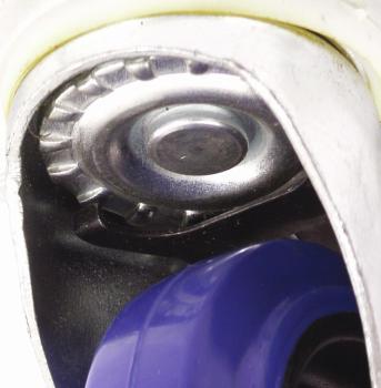 Preview: ROADINGER Lenkrolle 100mm blau mit Bremse