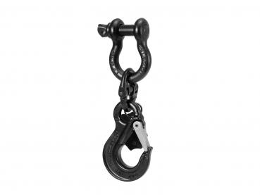 SAFETEX Universal Lasthaken 22cm schwarz eloxiert WLL2000kg