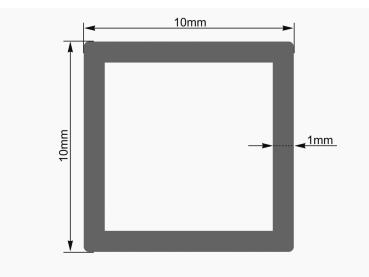 EUROLITE Leer-Rohr 10x10mm türkis 4m