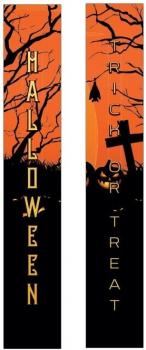 EUROPALMS Halloween Banner, Geisterhaus, 2er-Set, 30x180cm