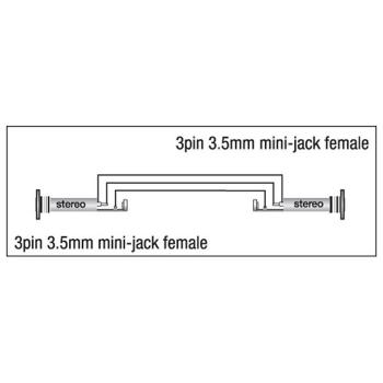 DAP Adapter XGA02 - mini-jack/F to mini-jack/F