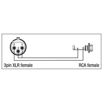 DAP Adapter XGA33 - XLR/F 3P to RCA/F