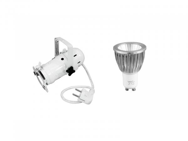 EUROLITE Set PAR-16 Spot ws + GU-10 230V COB 7W 3000K