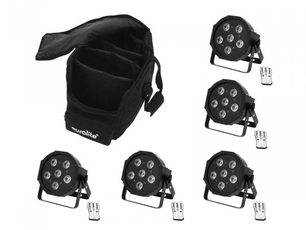 EUROLITE Set 5x LED SLS-6 UV Floor + Case