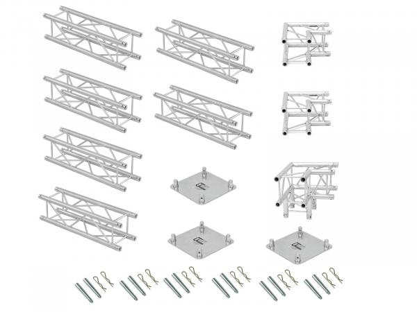 ALUTRUSS Traversenset QUADLOCK 6082 L-Form 7x4x3,5m (BxTxH)