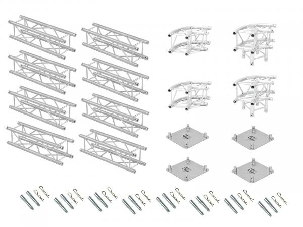 ALUTRUSS Traversenset QUADLOCK 6082R U-Form 7x4x3,5m (BxTxH)
