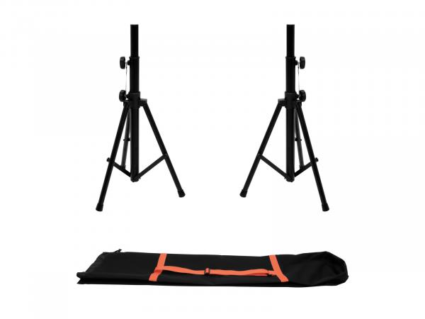 OMNITRONIC Set 2x BS-1 EU Boxenhochständer + Tragetasche
