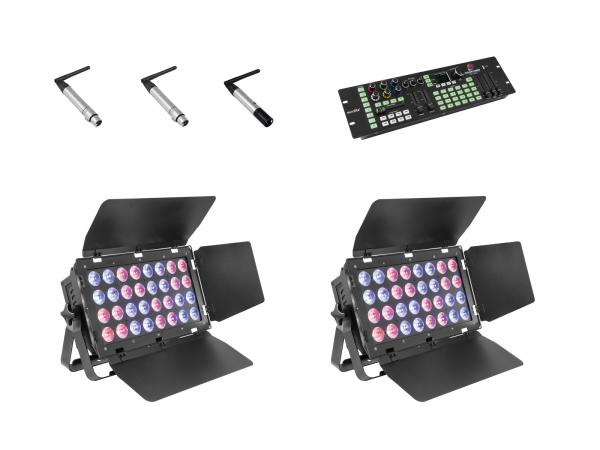 EUROLITE Set 2x Stage Panel 32 + Color Chief + QuickDMX Sender + 2x Empfänger