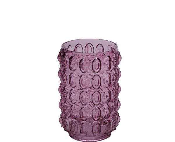 NEU Glaswindlicht, rosatöne, Ø 14,5 cm / Höhe: 22 cm, "Germany", handgefertigt