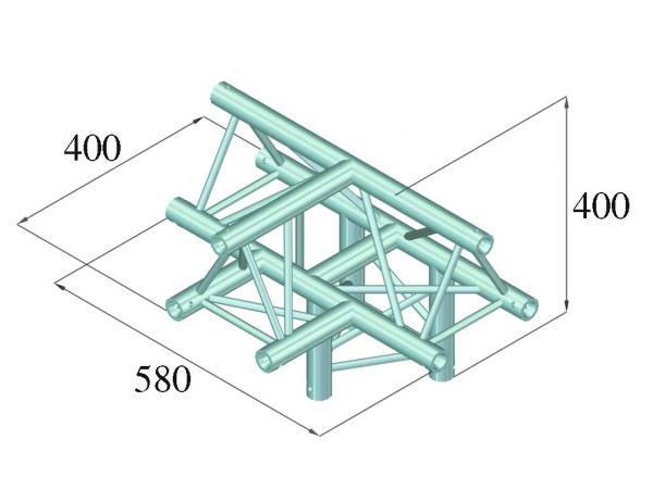 ALUTRUSS DECOLOCK DQ3-PAT43 4-Weg T-Stück /\