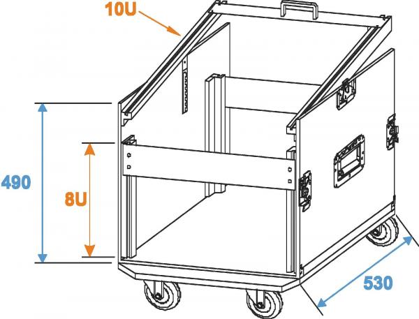 ROADINGER Spezial-Kombi-Case U 8HE