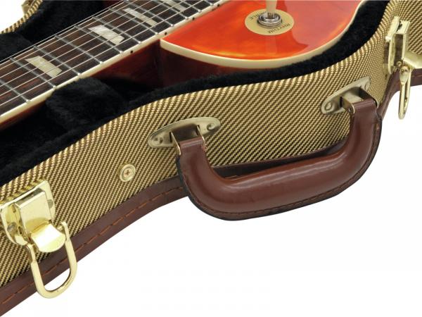DIMAVERY Form-Case E-Gitarre LP, tweed