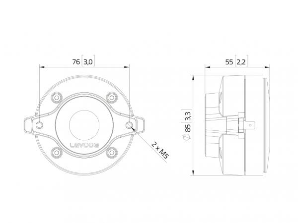 LAVOCE DF10.101LM 1" Kompressionstreiber, Ferrit