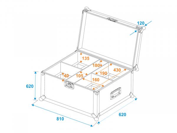 ROADINGER Flightcase 4x THA-20PC