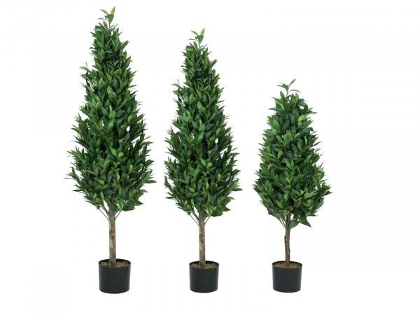 EUROPALMS Lorbeerkegelbaum, hochstamm, Kunstpflanze, 150cm