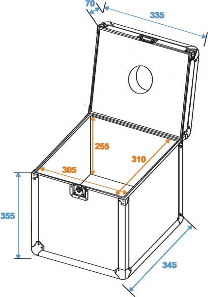 ROADINGER Flightcase Spiegelkugel 30cm