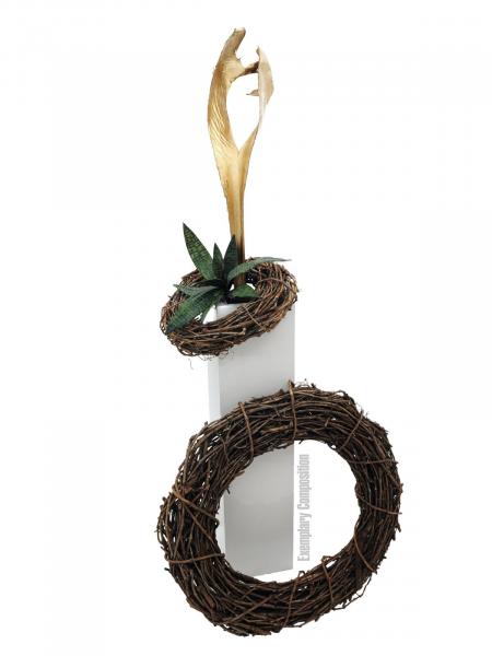 EUROPALMS Palmblattkopf, getrocknet, gold