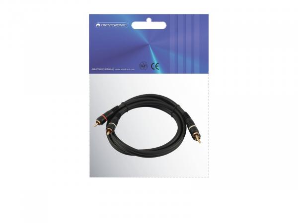 OMNITRONIC Cinch Kabel 2x2 0,6m