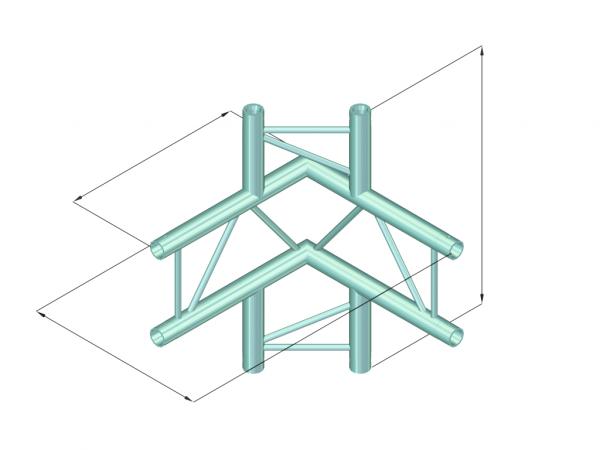 ALUTRUSS DECOLOCK DQ2-SPAC44V 4-Weg Ecke sw