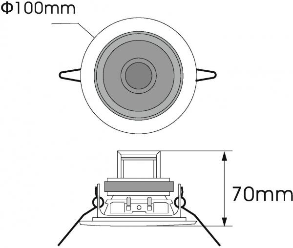 OMNITRONIC CS-2.5W Deckenlautsprecher ws