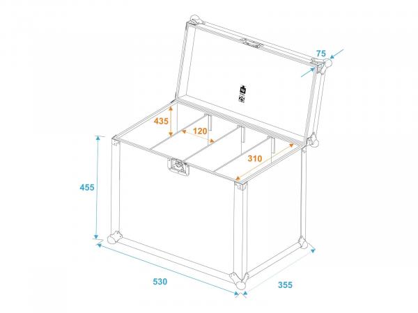 ROADINGER Flightcase 4x SLS Größe L