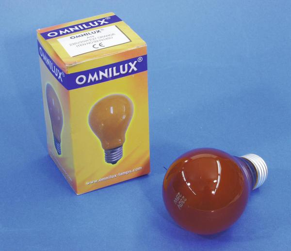 OMNILUX A19 230V/25W E-27 orange