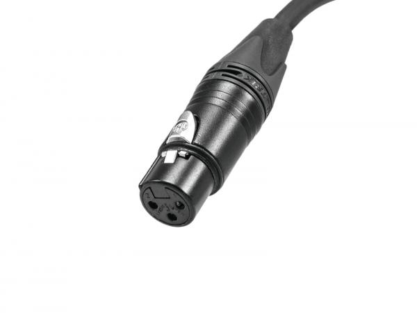 PSSO DMX Kabel XLR 3pol 3m sw Neutrik schwarze Stecker