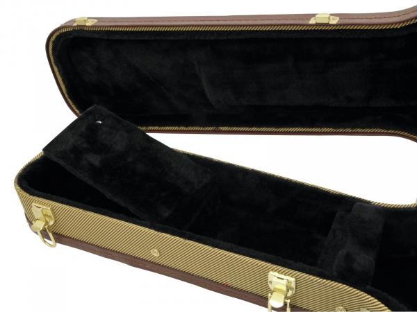 DIMAVERY Form-Case E-Gitarre LP, tweed