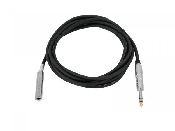 OMNITRONIC Klinkenverlängerung 6,3 stereo 3m sw