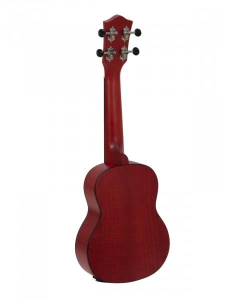 DIMAVERY UK-100 Sopran-Ukulele, flamed red