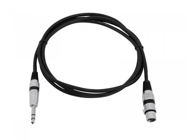 OMNITRONIC Adapterkabel XLR(F)/Klinke stereo 2m sw