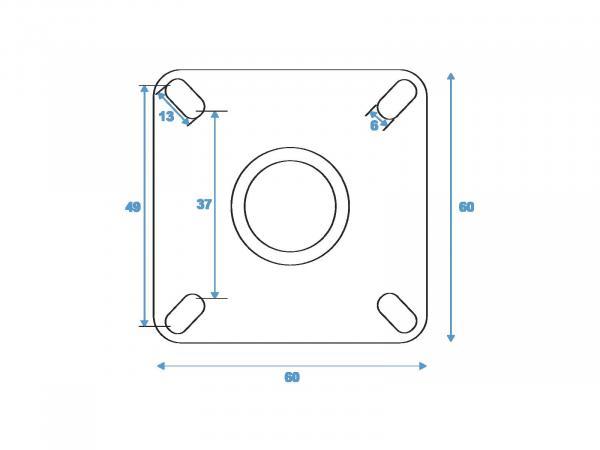 ROADINGER Lenkrolle 75mm grau