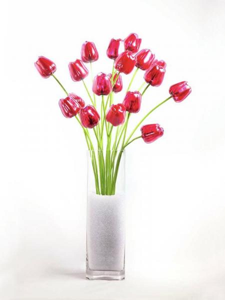 EUROPALMS Kristalltulpe, Kunstblume, rot, 61cm 12x