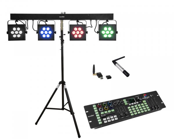 EUROLITE Set LED KLS-3002 + Controller + STV-40S-WOT Stahlstativ