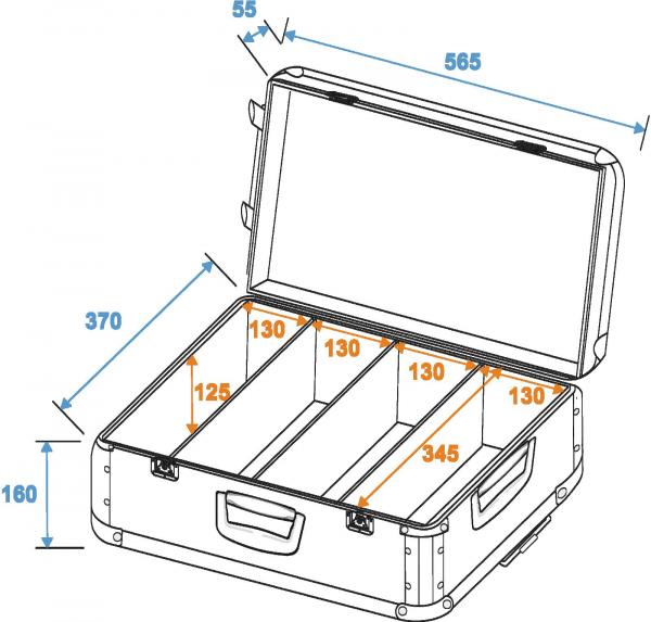 ROADINGER CD-Case schwarz 120 CDs mit Trolley