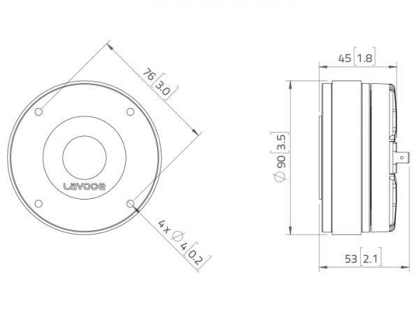 LAVOCE DF10.14 1" Kompressionstreiber, Ferrit