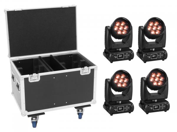 FUTURELIGHT Set 4x EYE-7 HCL Zoom + Case