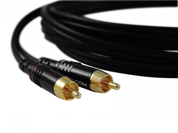 SOMMER CABLE Cinch Kabel 2x2 1m sw Hicon