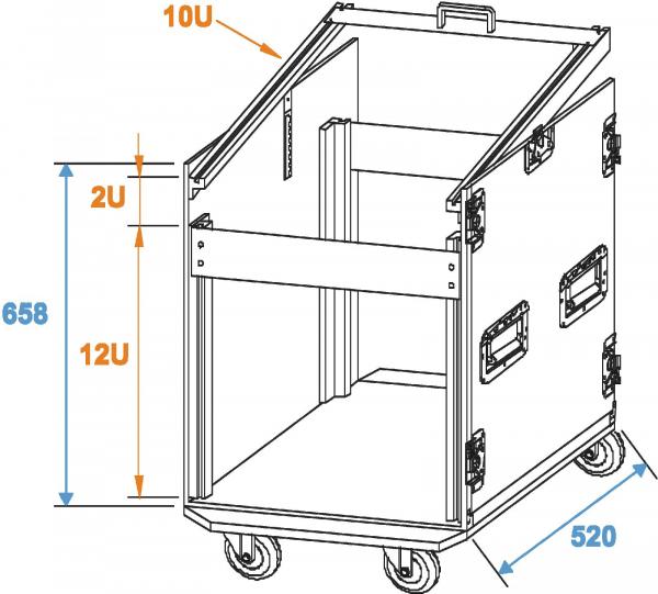 ROADINGER Spezial-Kombi-Case U 12HE