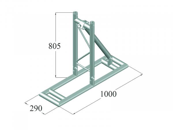 ALUTRUSS BILOCK BQ2-T-3 Standfuß