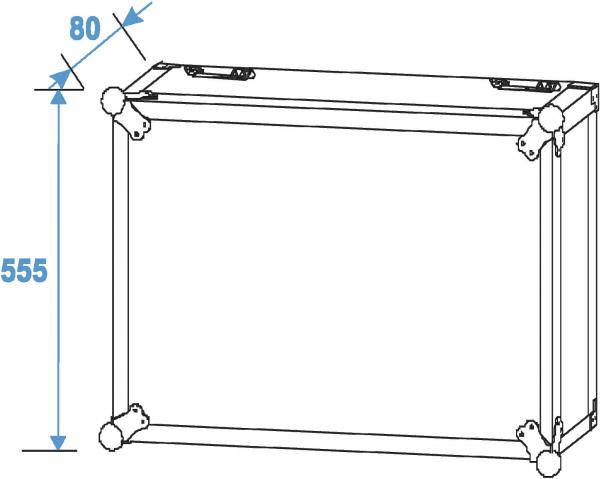 ROADINGER Rack Profi 10HE 45cm mit Rollen