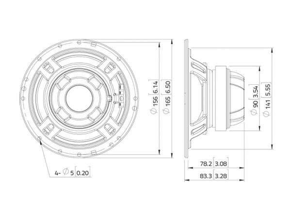 LAVOCE CSF061.21 6,5" Koaxiallautsprecher, Ferrit-Neodym