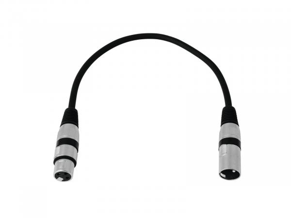 OMNITRONIC XLR Kabel 3pol 0,2m sw